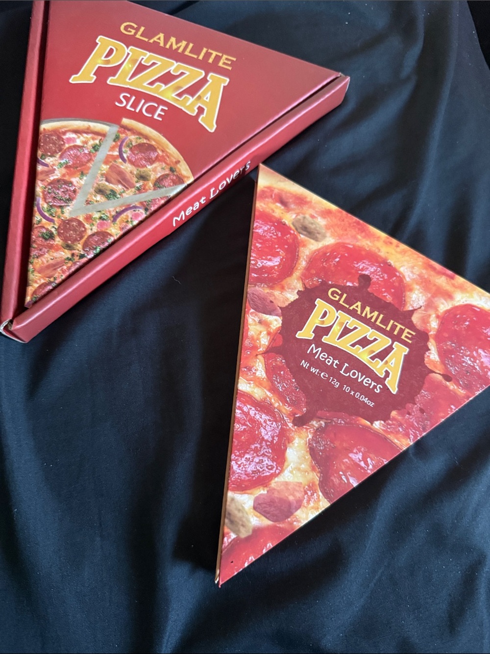 Glamlite pizza slice meat lovers eyeshadow palette